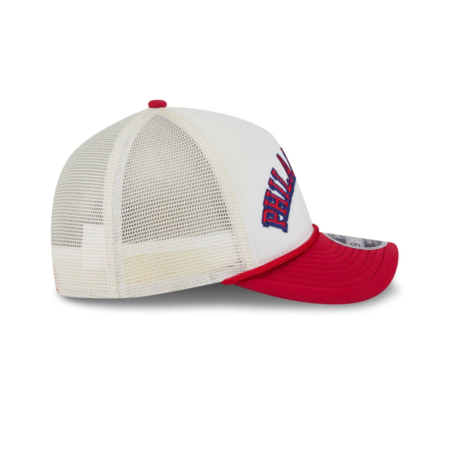 Philadelphia Phillies Chrome Arch 9FORTY M-Crown A-Frame Trucker Hat Male Product Image