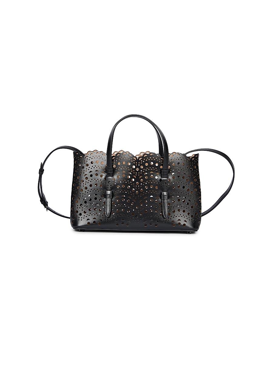 Womens Eyelet Leather Shoulder Bag Product Image