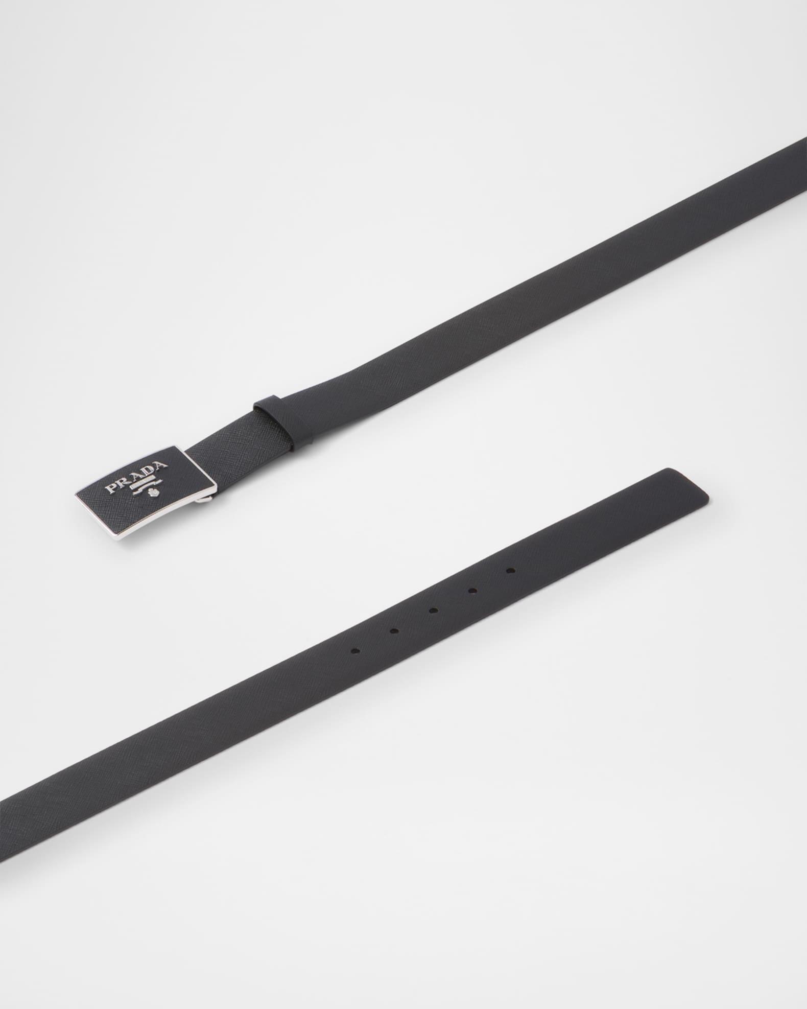 Men's Logo Saffiano Leather Belt Product Image