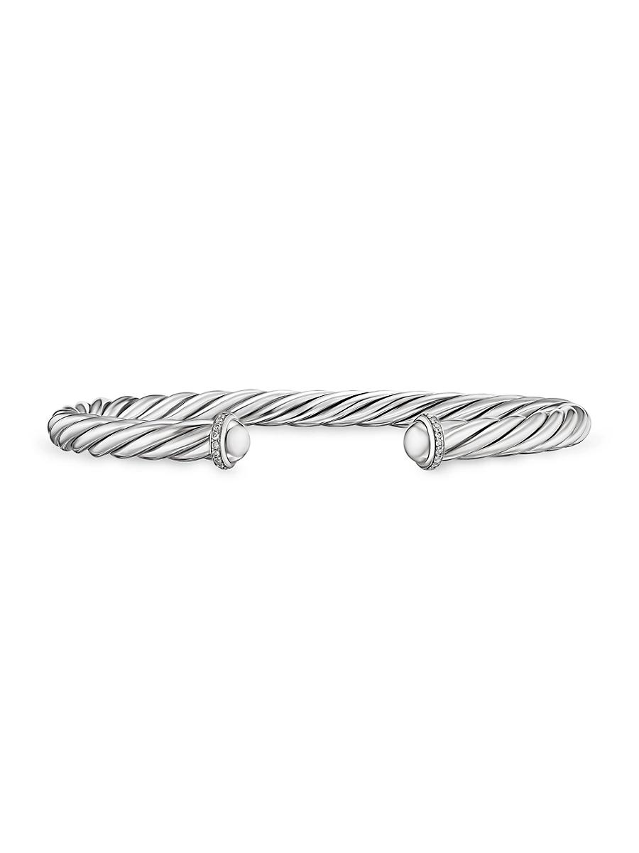 Mens Cable Cuff Bracelet in Sterling Silver Product Image