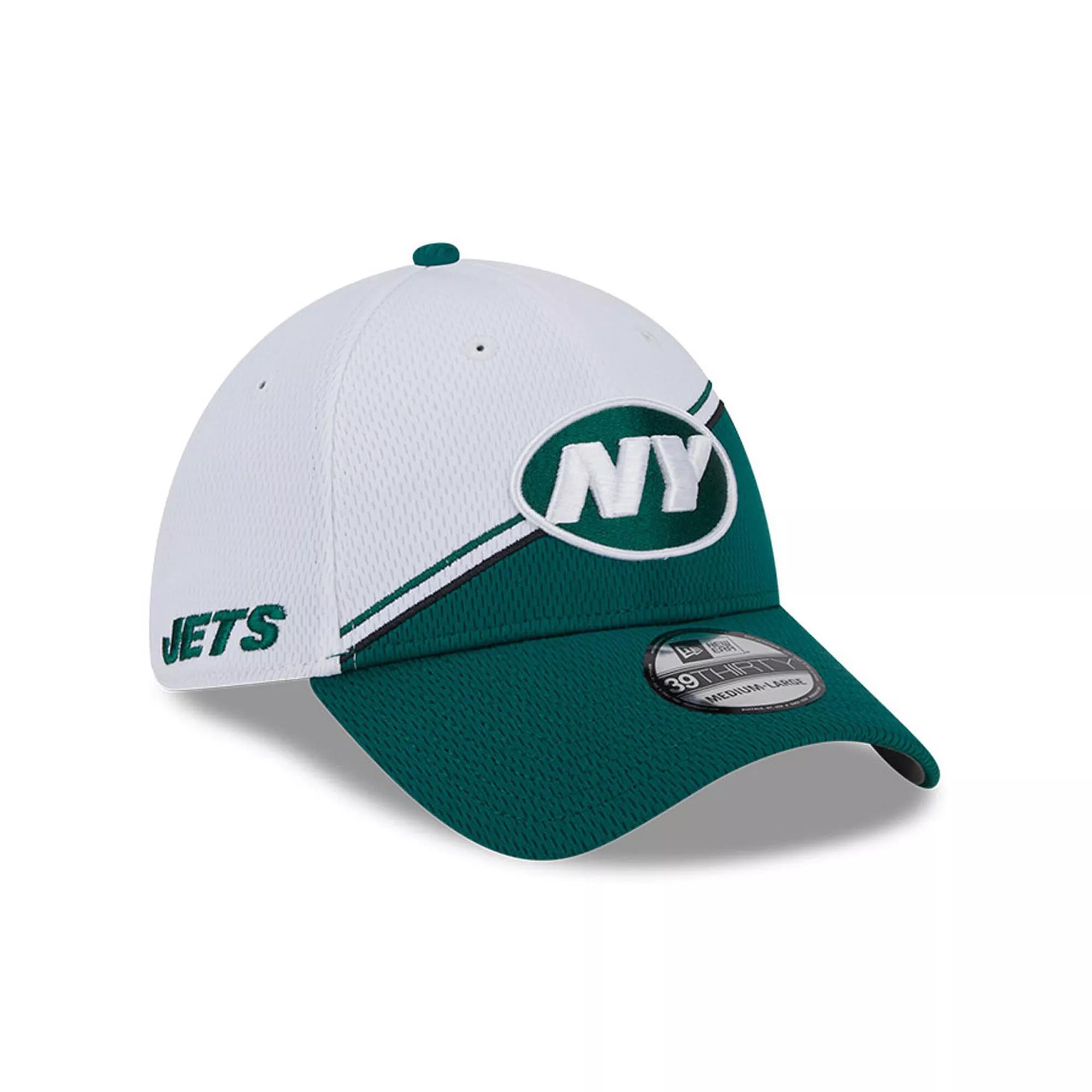 Men's New Era  White/Green New York Jets 2023 Sideline 39THIRTY Flex Hat, Size: Large/XL Product Image