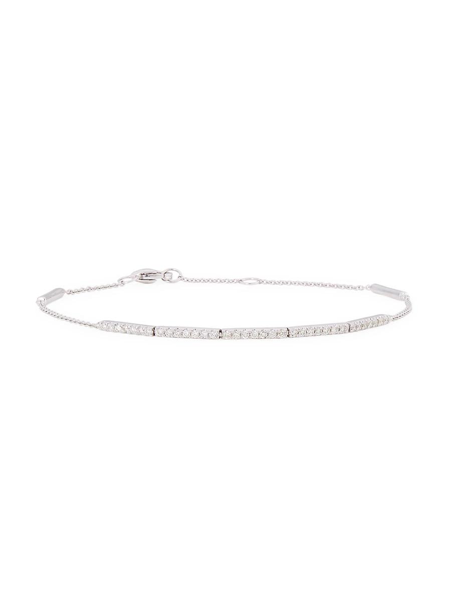 Womens 14K White Gold & 0.23 TCW Diamond Bracelet Product Image
