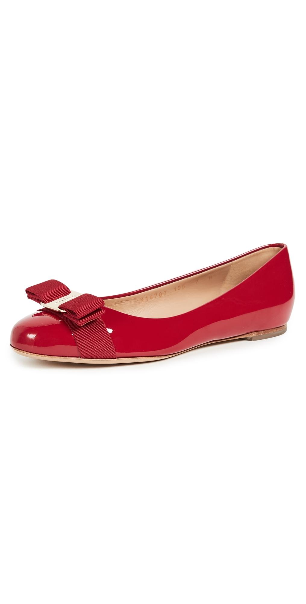 FERRAGAMO Varina Patent Flats Product Image
