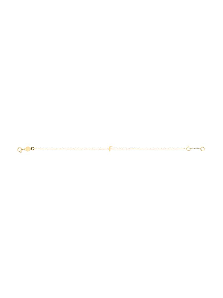 Womens 14K Yellow Gold Initial Charm Bracelet Product Image