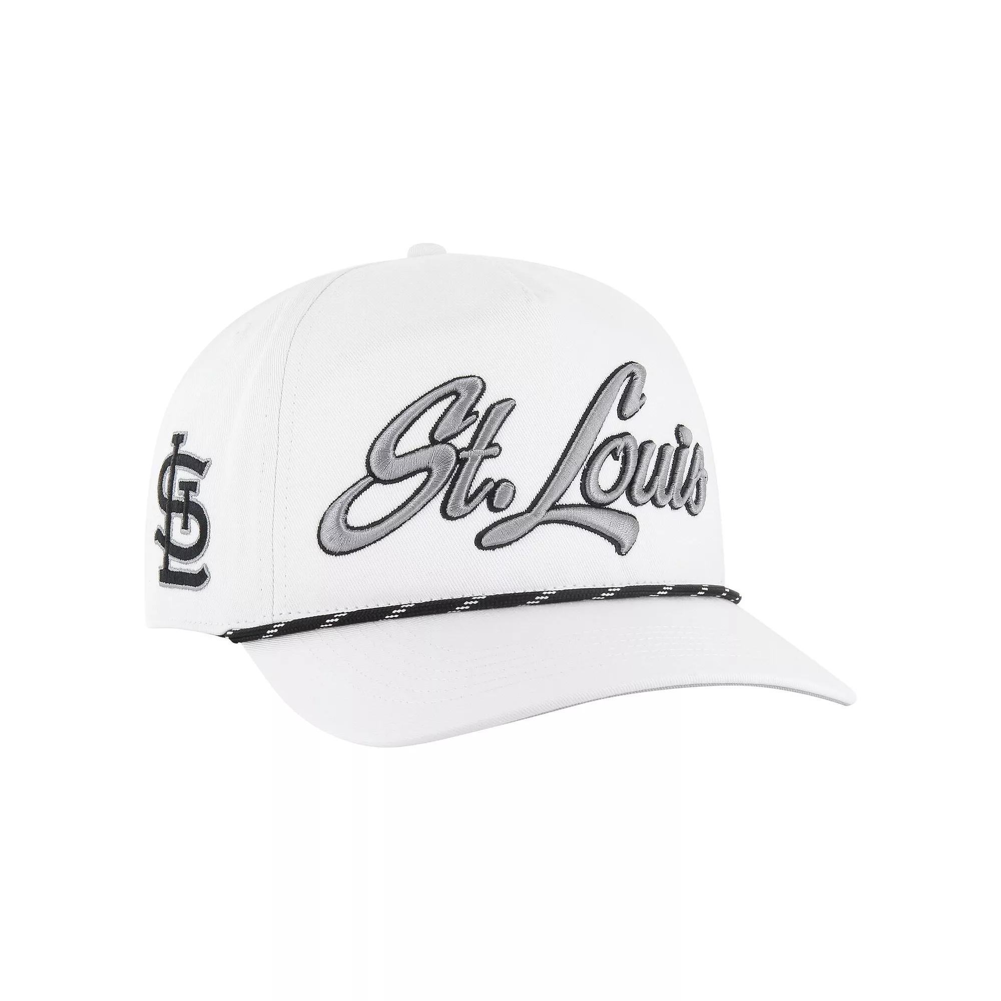 Men's '47 White St. Louis Cardinals Overhand Speckle Hitch Rope Adjustable Hat Product Image