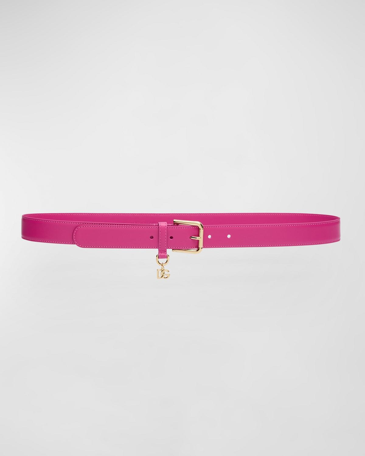 DG Charm Smooth Leather & Brass Belt Product Image