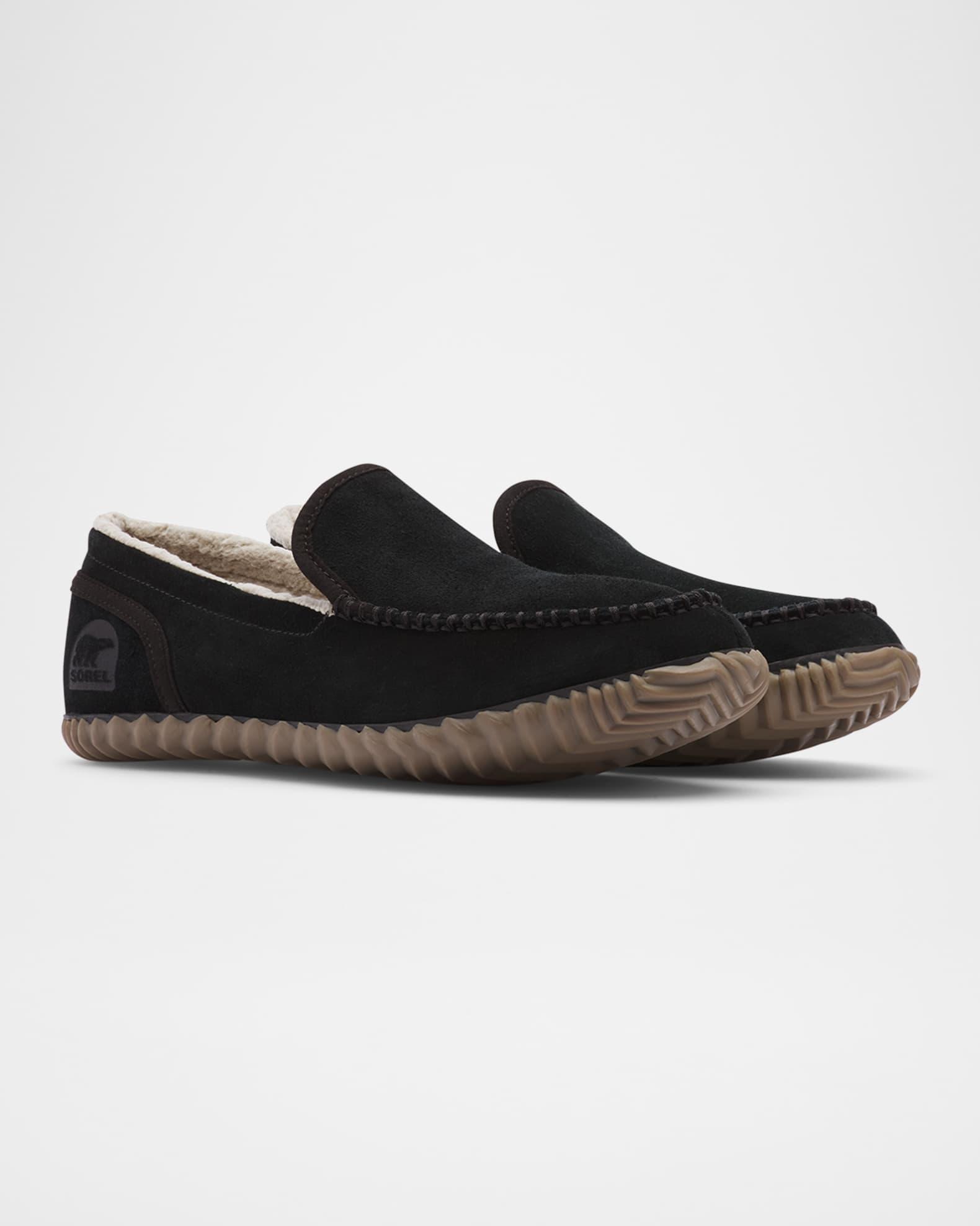 Men's Dude Moc Suede and Faux Fur Slippers Product Image