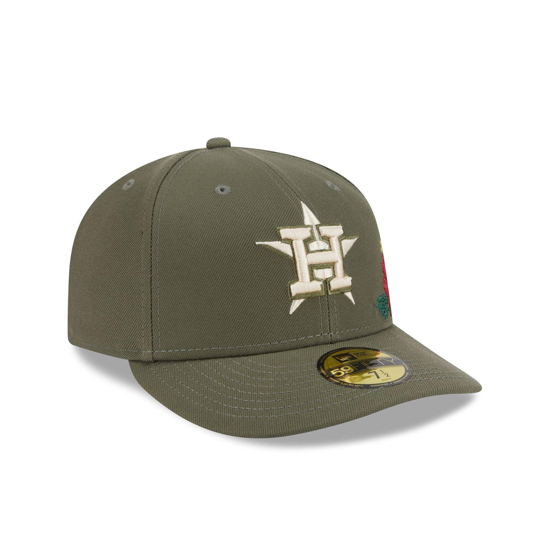 Houston Astros Tonal Florals Olive 59FIFTY Fitted Hat Male Product Image