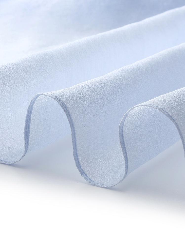 Denim Lyocell Patchwork Crop Jacket And Skirt Two-Piece Set Product Image