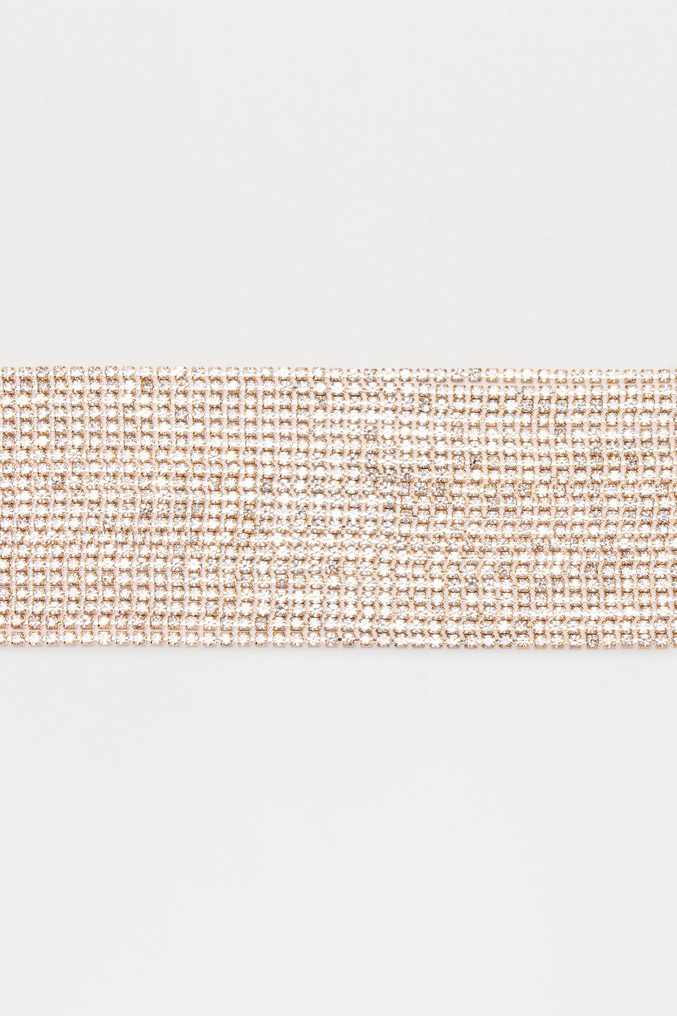 Kayla Layered Rhinestone Choker - Gold Female Product Image