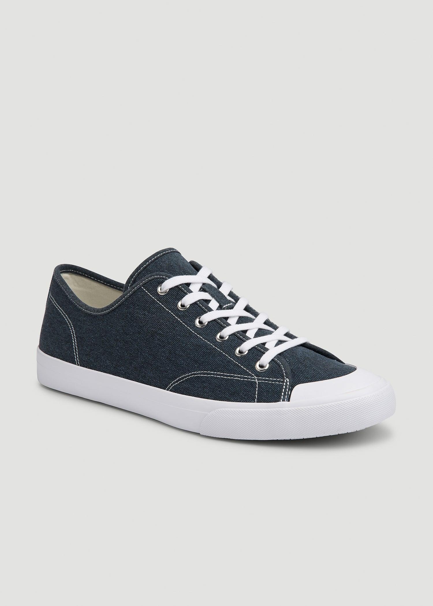 Vulcanized Sneaker for Tall Men in Navy Blue Male Product Image