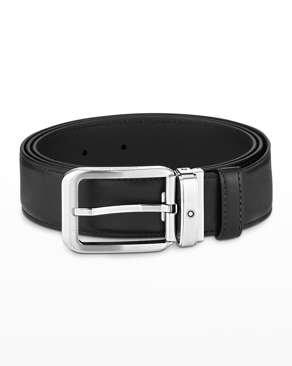 Mens Pin Buckle Cut-to-Size Leather Belt Product Image