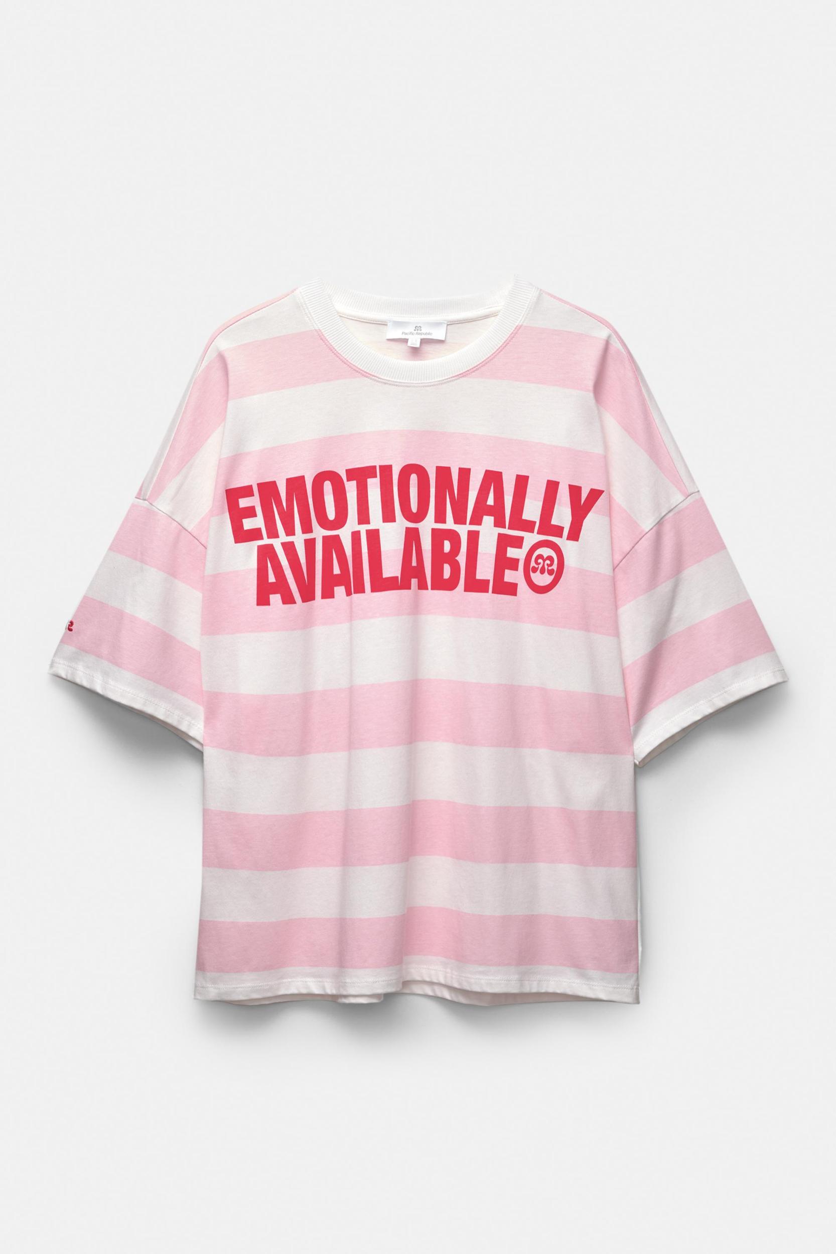 Pink striped T-shirt Product Image