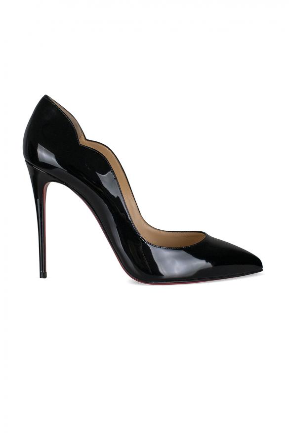 CHRISTIAN LOUBOUTIN Hot Chick Black Patent Leather Pumps Product Image