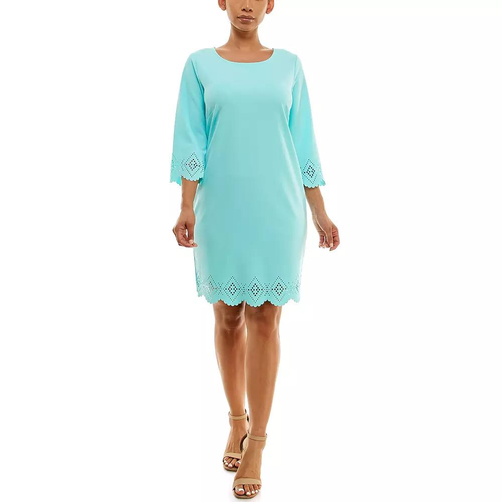 Women's Nina Leonard Laser Cut Dress,  Product Image