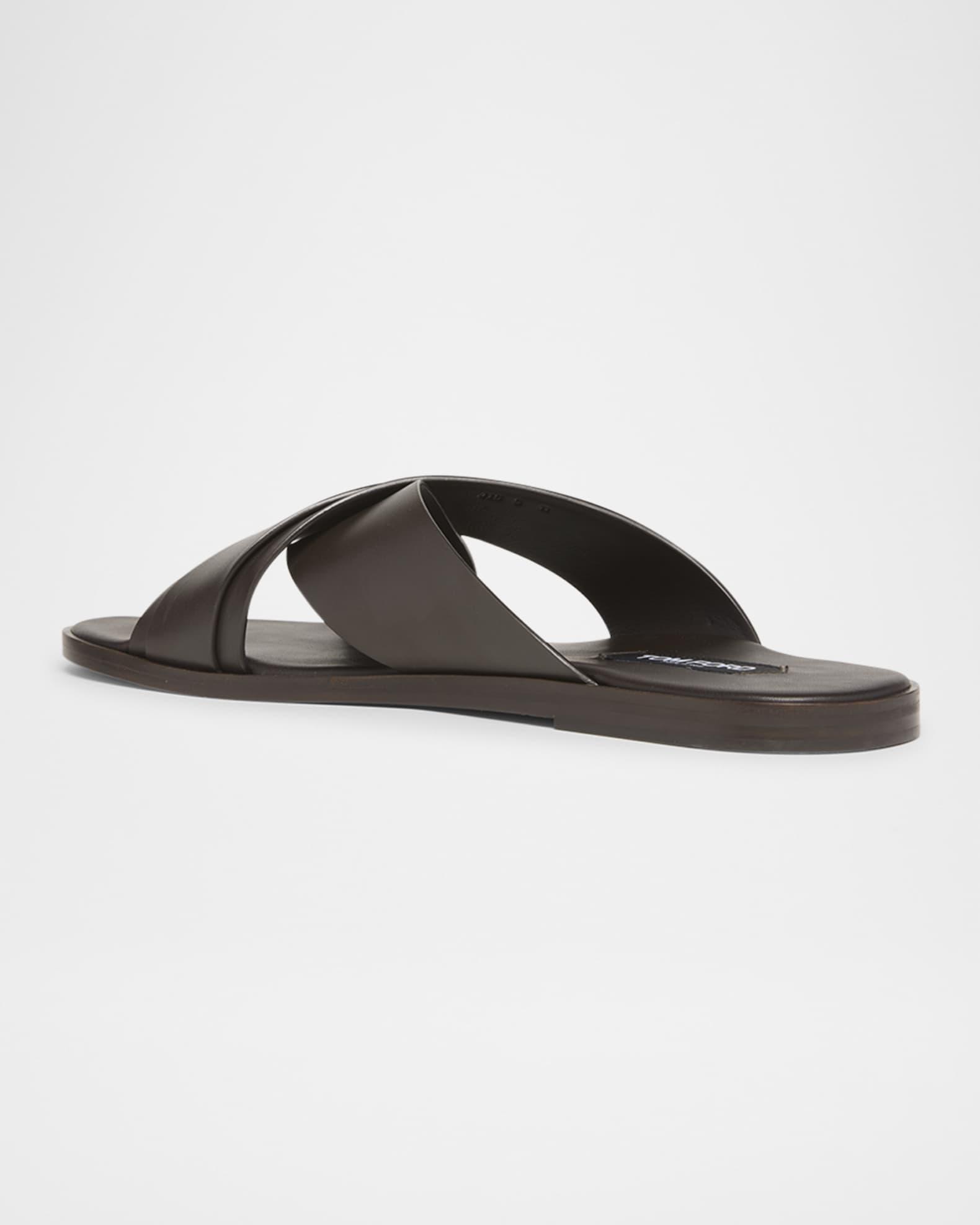 Men's Preston Smooth Leather Slide Sandals Product Image