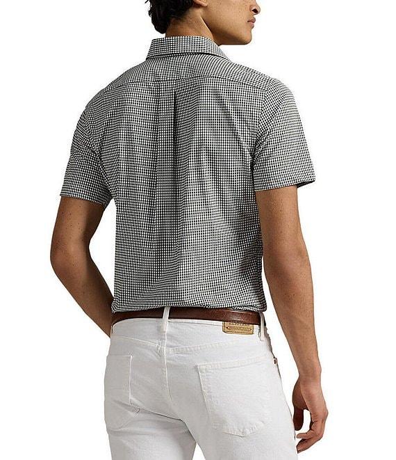 Polo Ralph Lauren Classic Fit Tattersall Performance Stretch Short Sleeve Twill Woven Shirt Product Image