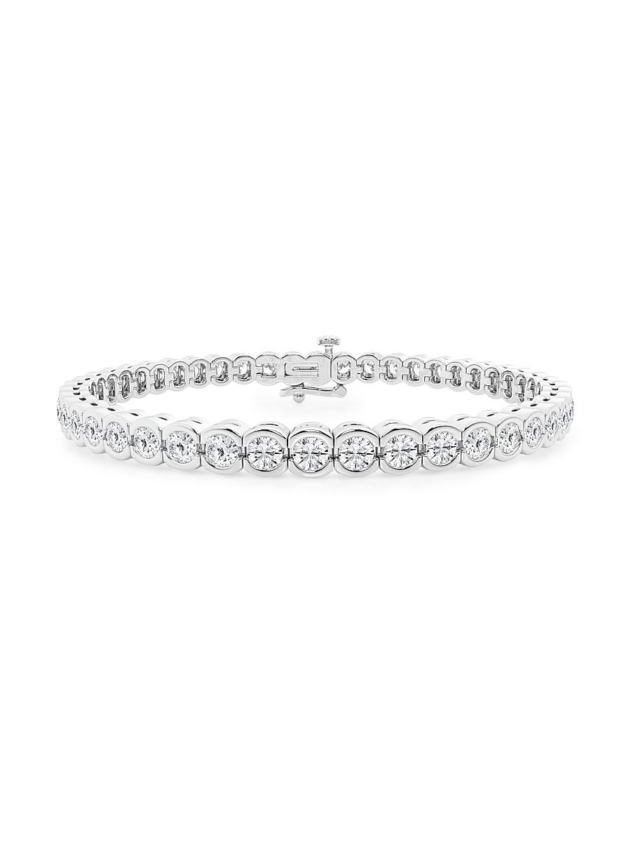 Womens Platinum & Round Lab-Grown Diamond Bezel Tennis Bracelet/1.00-10.00 TCW Product Image