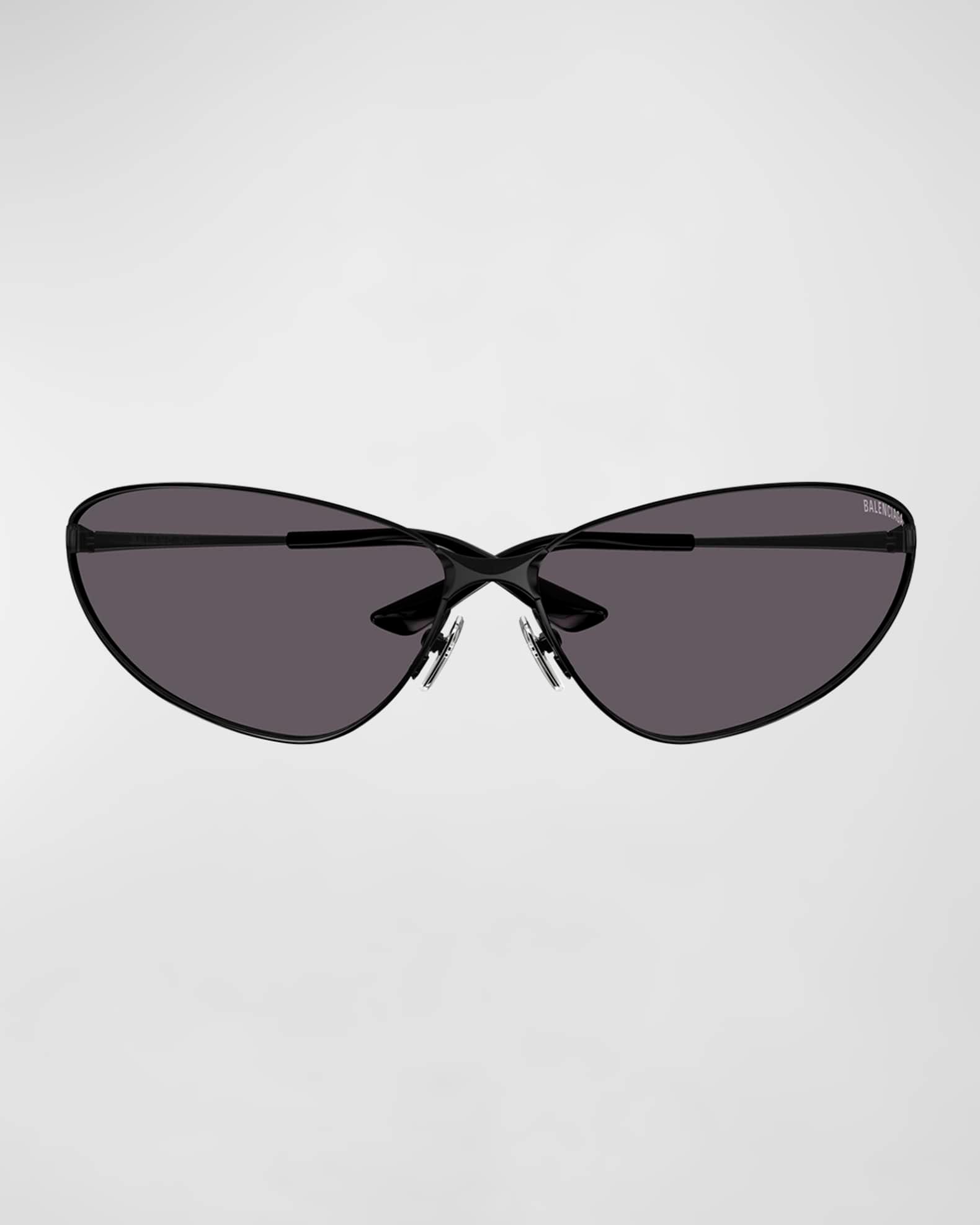 Curved Metal Cat-Eye Sunglasses  Product Image