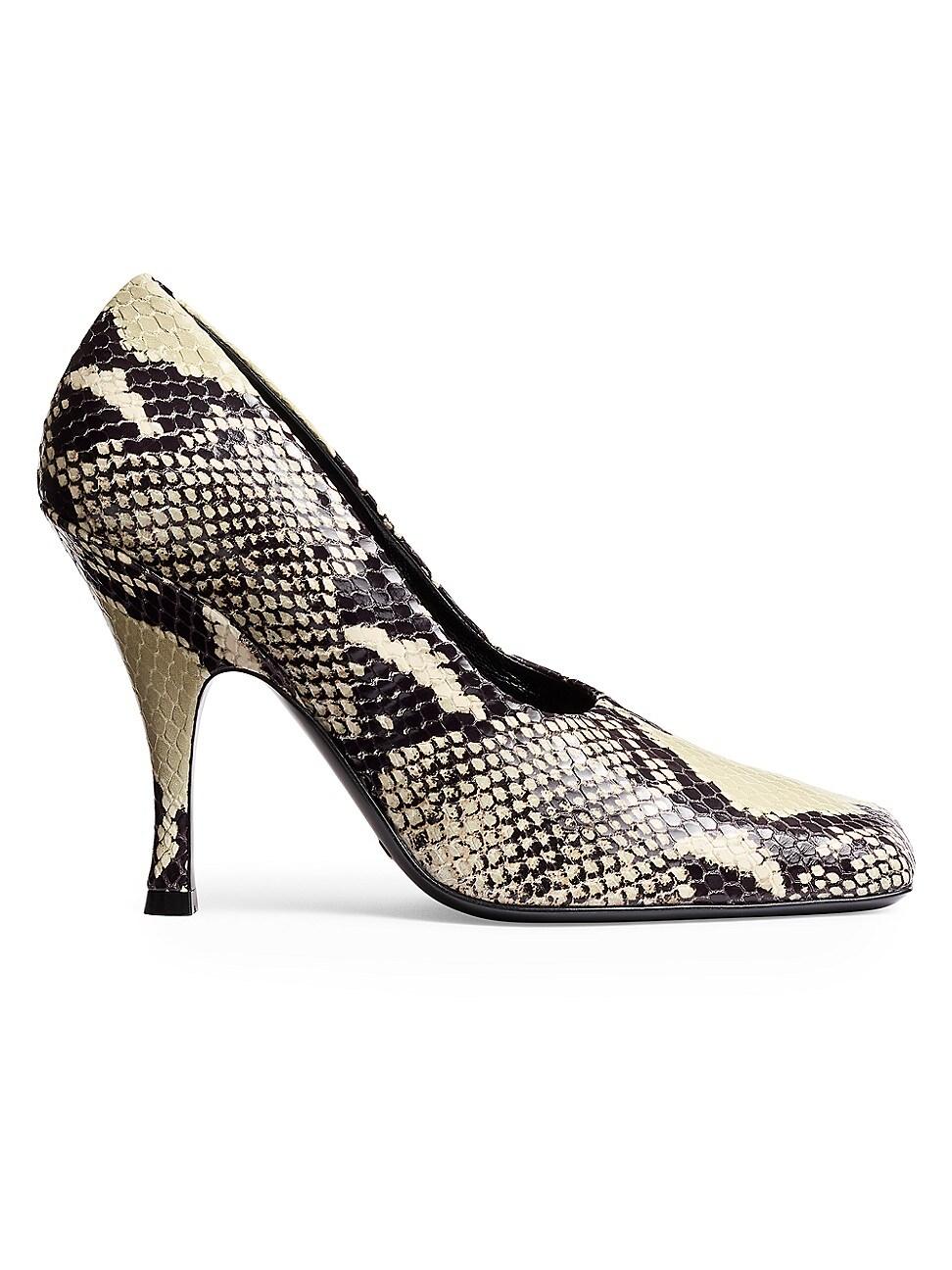 Womens Eva 100MM Snake-Embossed Leather Pumps Product Image