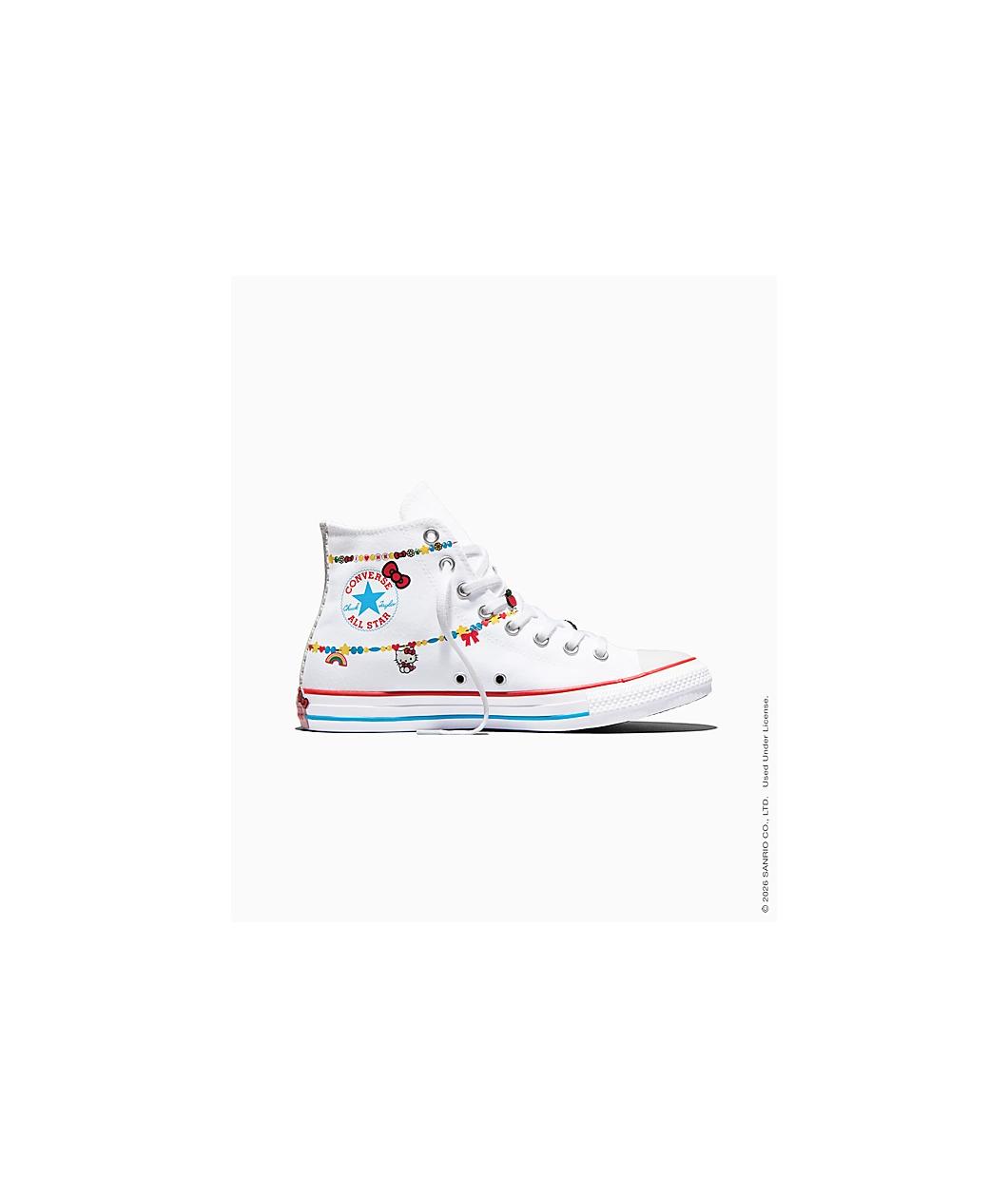 Converse x Hello Kitty & Friends Chuck Taylor All Star White & Red High Top Shoes Product Image