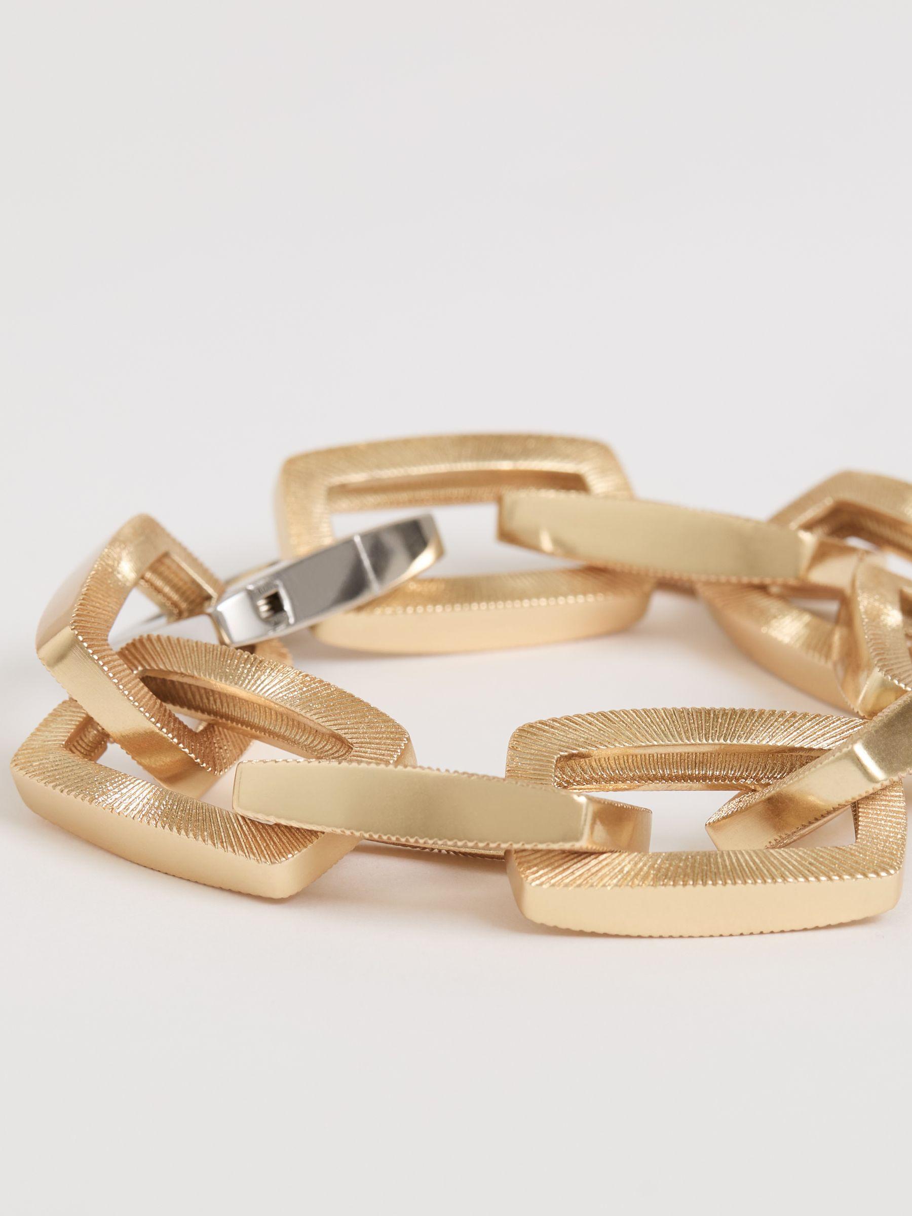 Geometric Chain Bracelet in Gold Tone Product Image