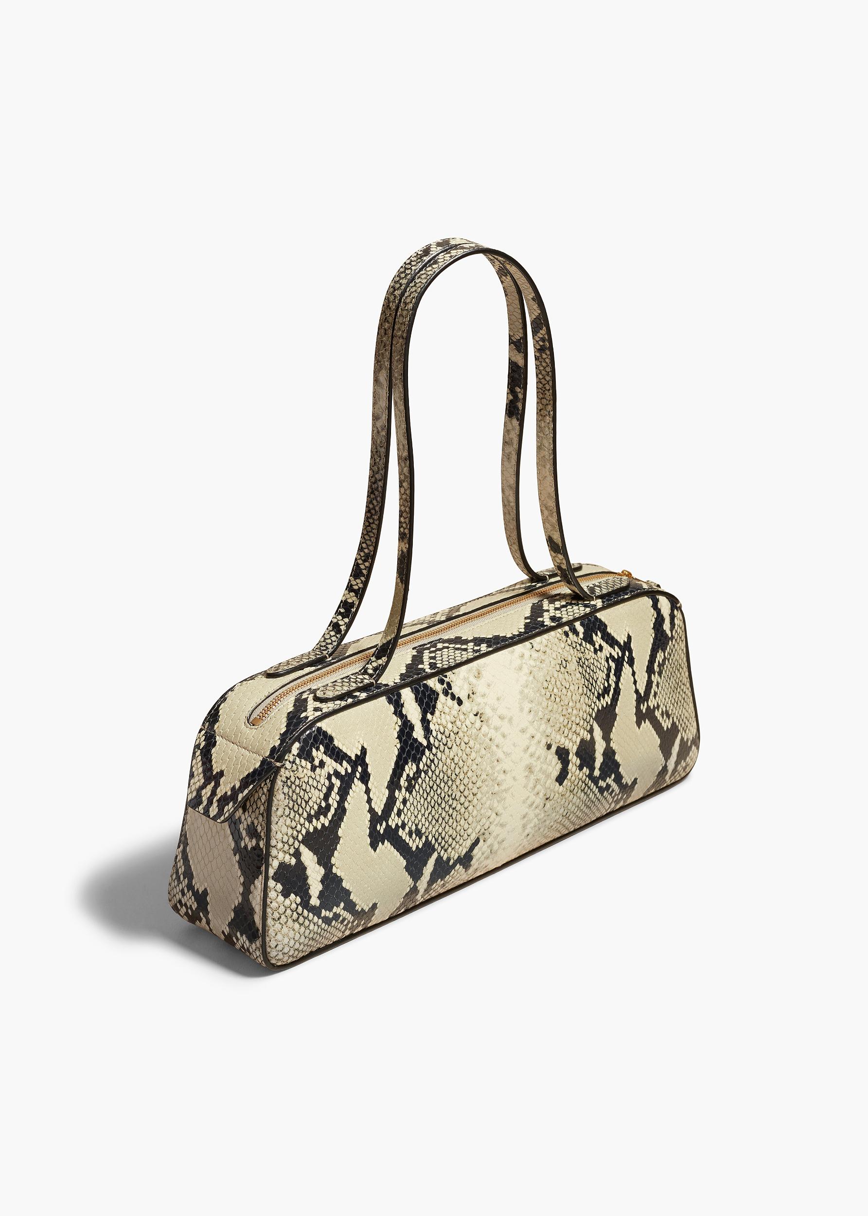 Simona Shoulder Bag in Natural Python-Embossed Leather Product Image
