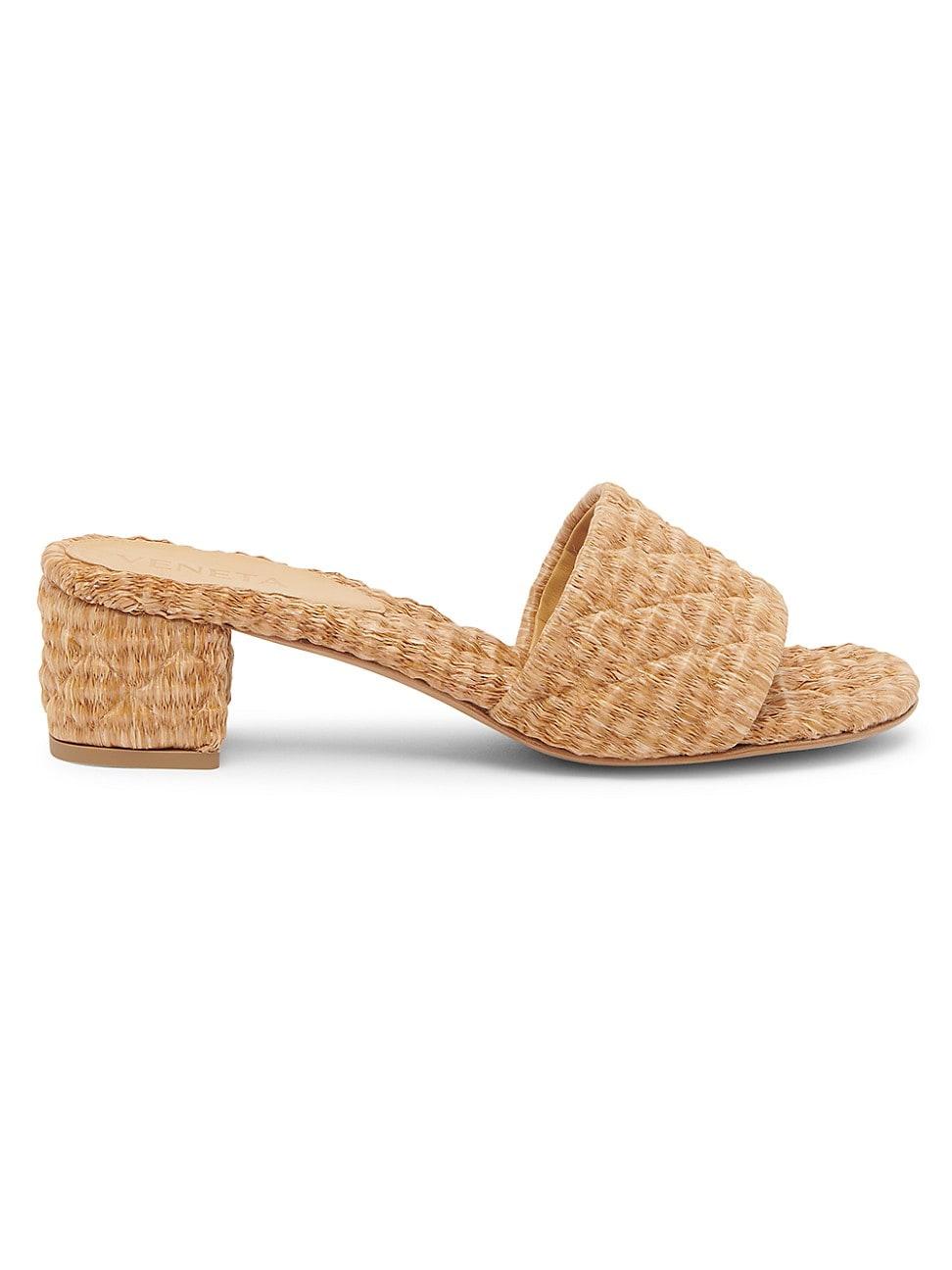 Womens Amy Intreccio Raffia Mules Product Image