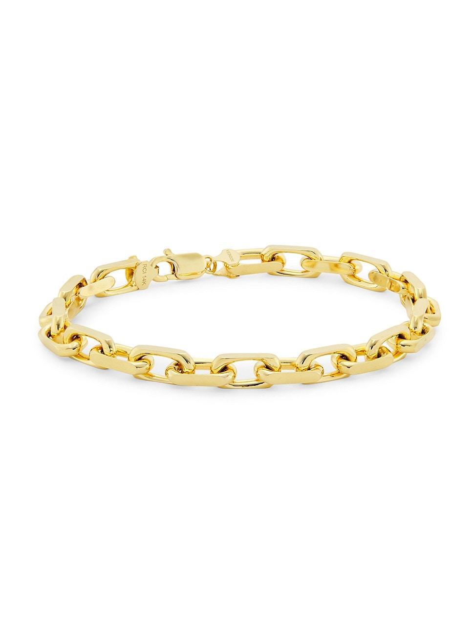 Womens 14K Yellow Gold French Cable Chain Bracelet Product Image