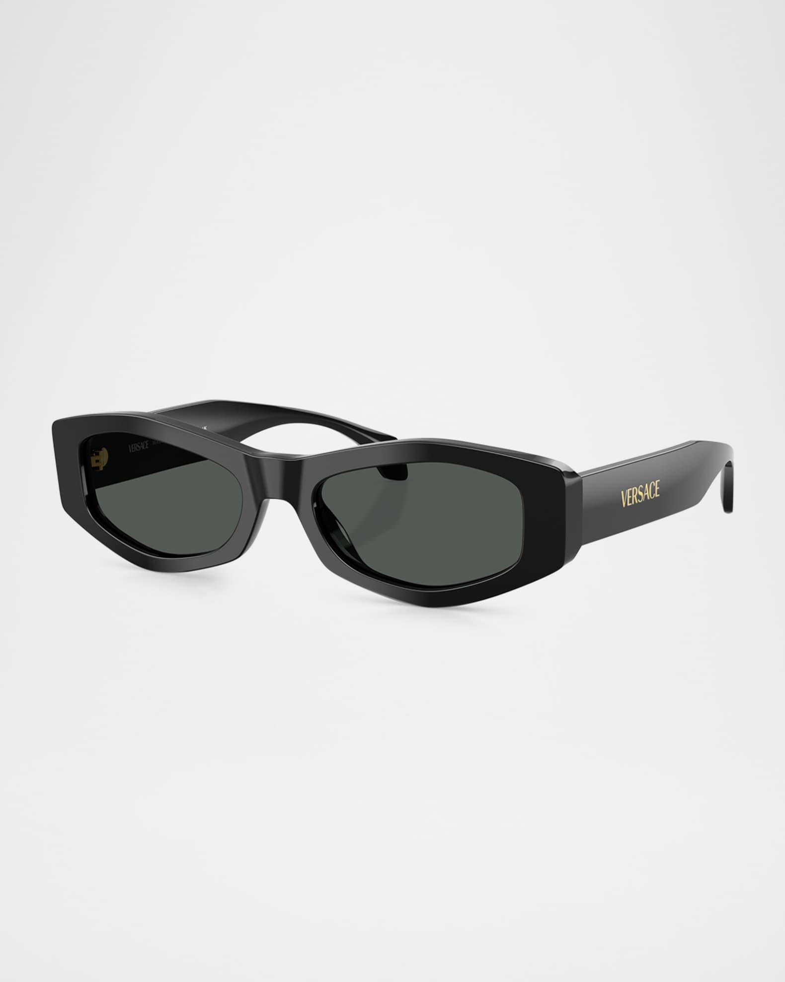 Mens Rectangle Acetate Logo Sunglasses Product Image