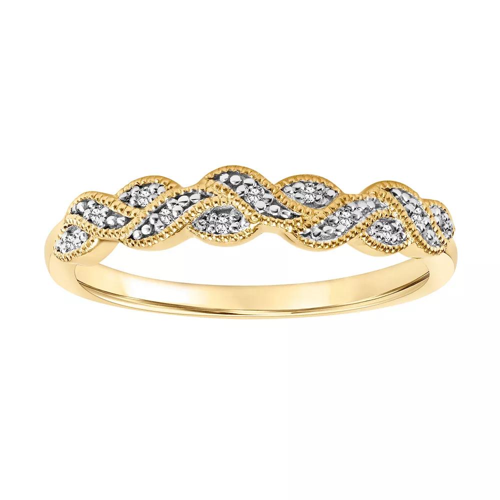 Love Always 18k Gold-Plated Silver Diamond Accent Anniversary Ring, Women's, Size: 5, Gold Tone Product Image