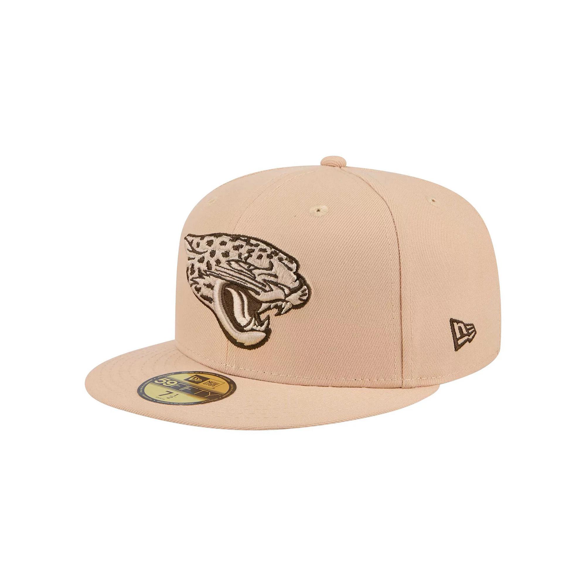 Men's New Era Tan Jacksonville Jaguars Candied Pecan 59FIFTY Fitted Hat, Size: 7 7/8, Team Product Image