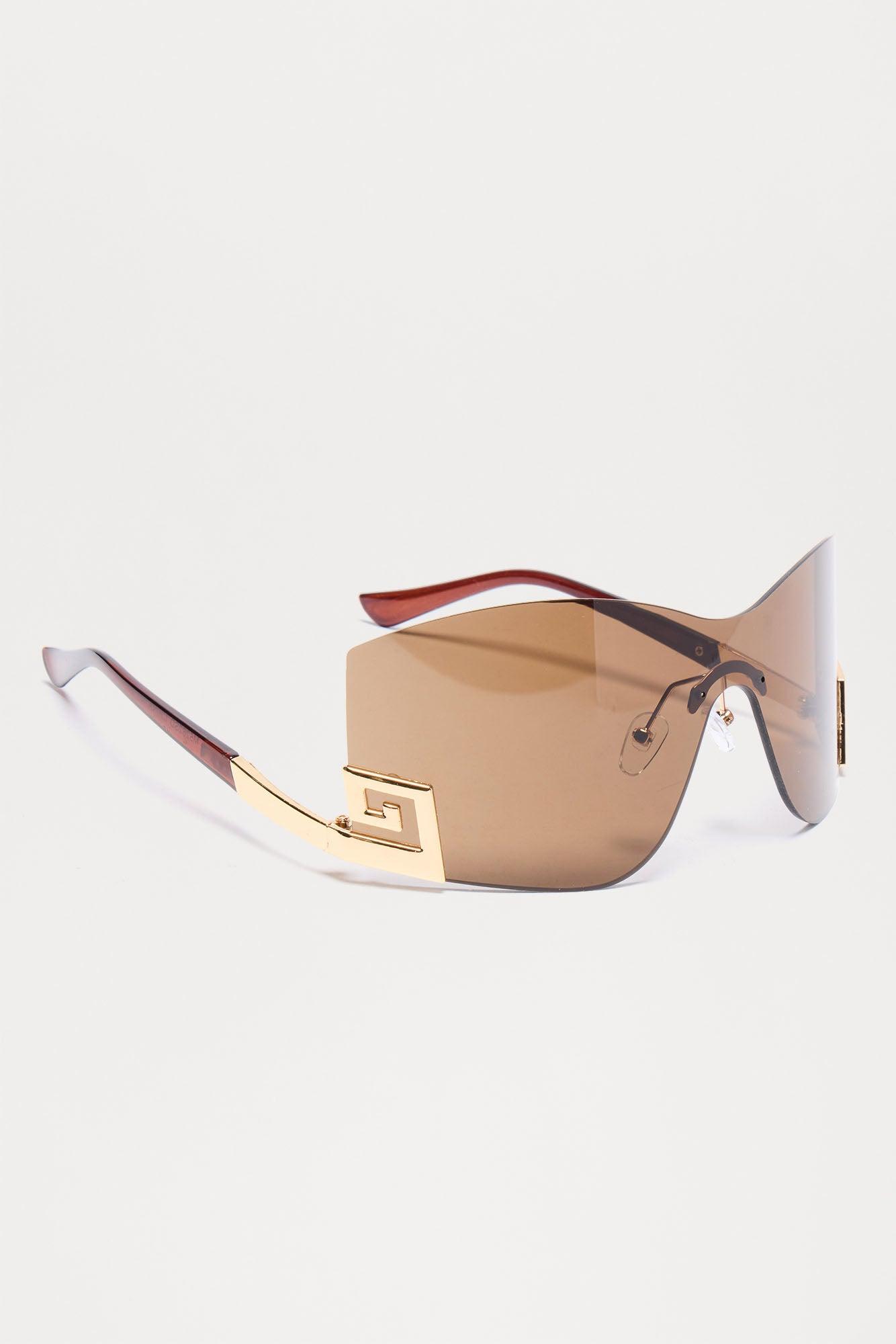 Monaco Vibes Shield Sunglasses - Brown Female Product Image