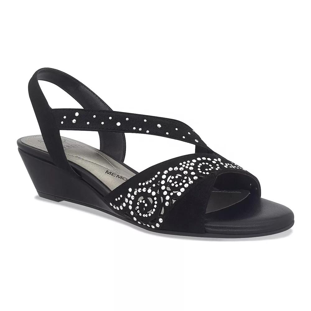 Impo® Grace Stretch Women's Wedge Sandals, Size: 6 Medium, Black Product Image