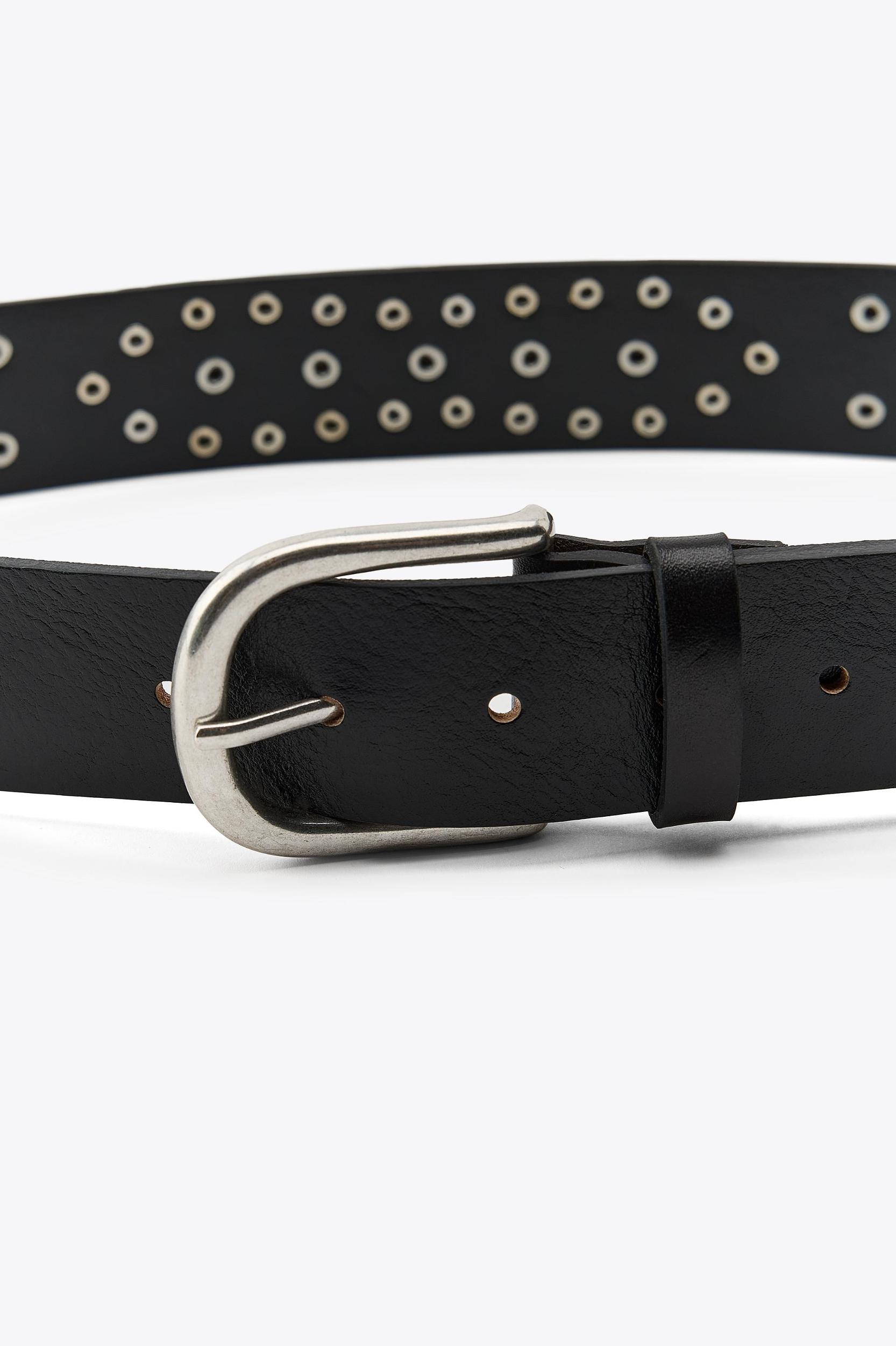 ANIMAL PRINT LEATHER BELT Product Image