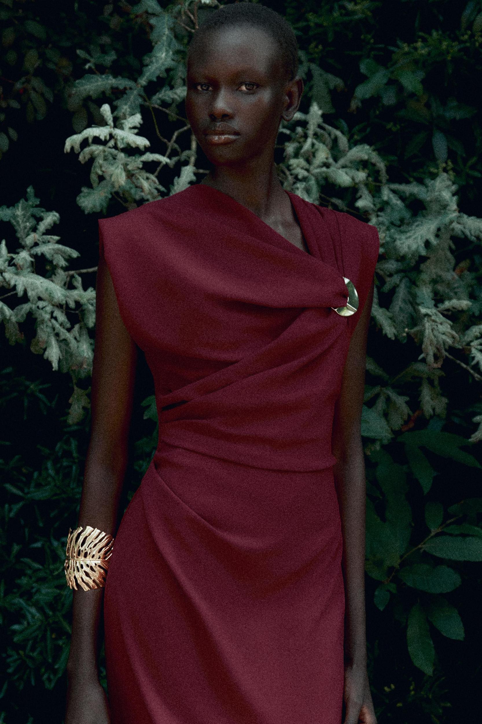 GOLD APPLIQUÉ MIDI DRESS Product Image