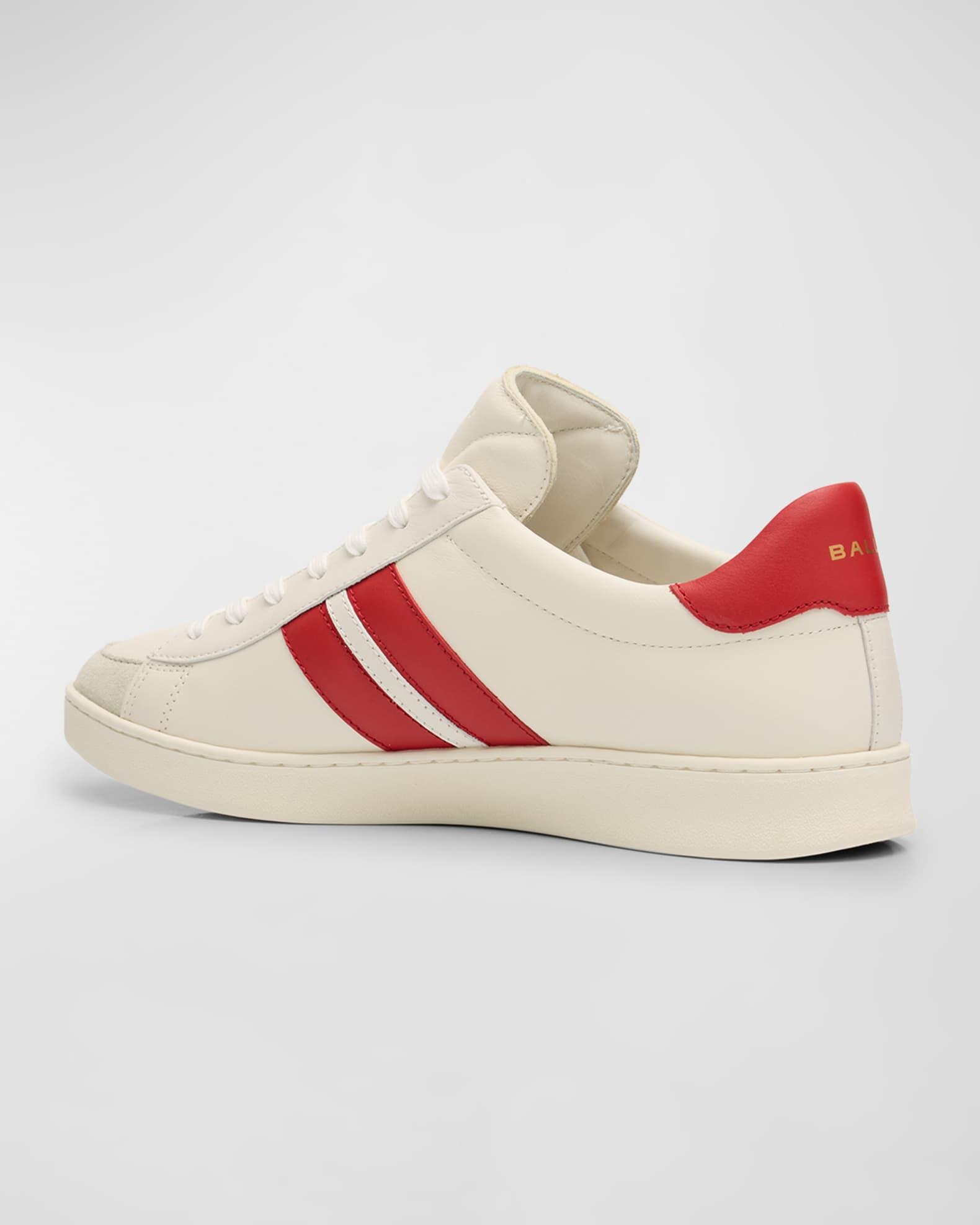 Men's Low-Top Leather Tennis Sneakers Product Image