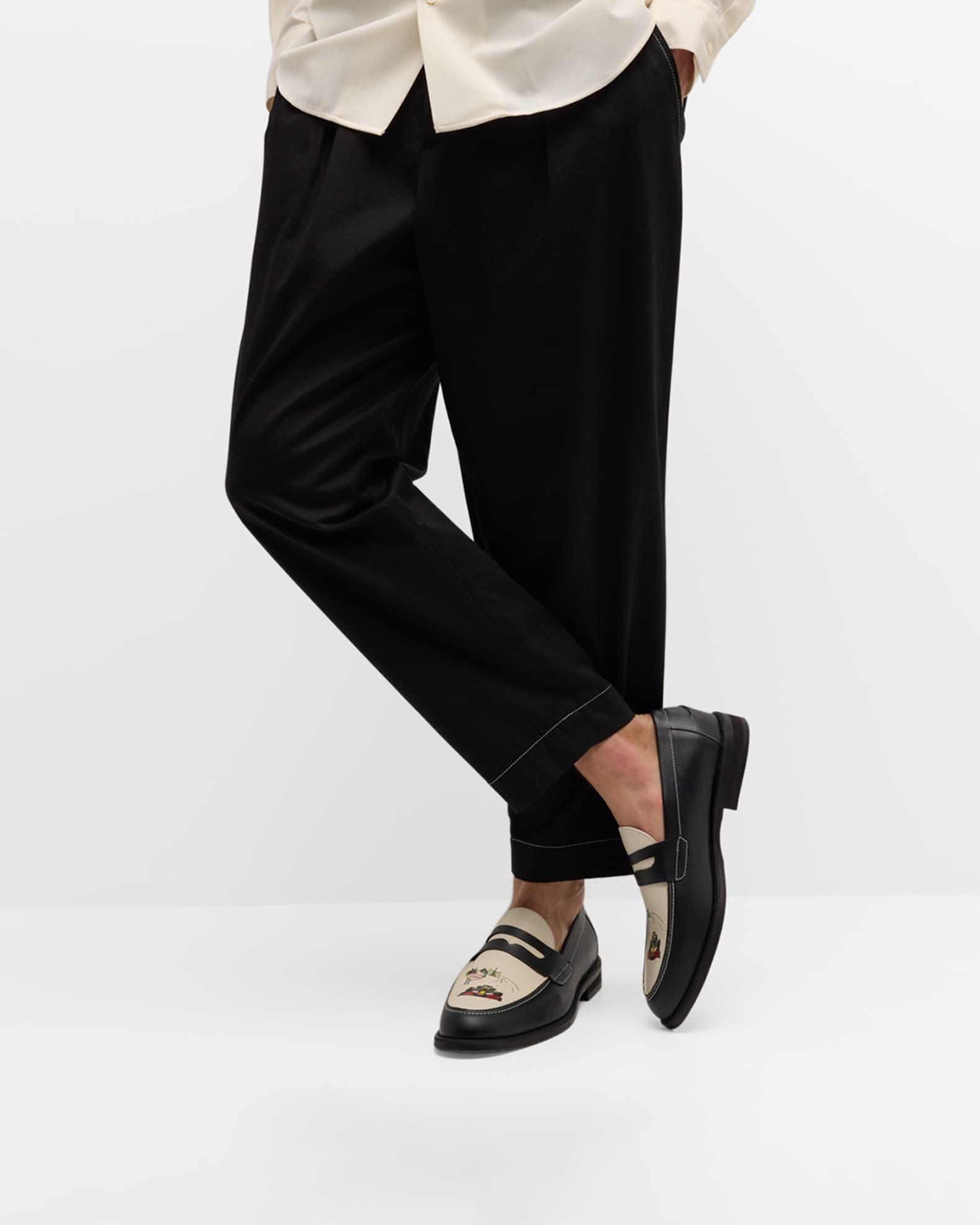 Men's Wilde Vegas Strip Leather Penny Loafers Product Image