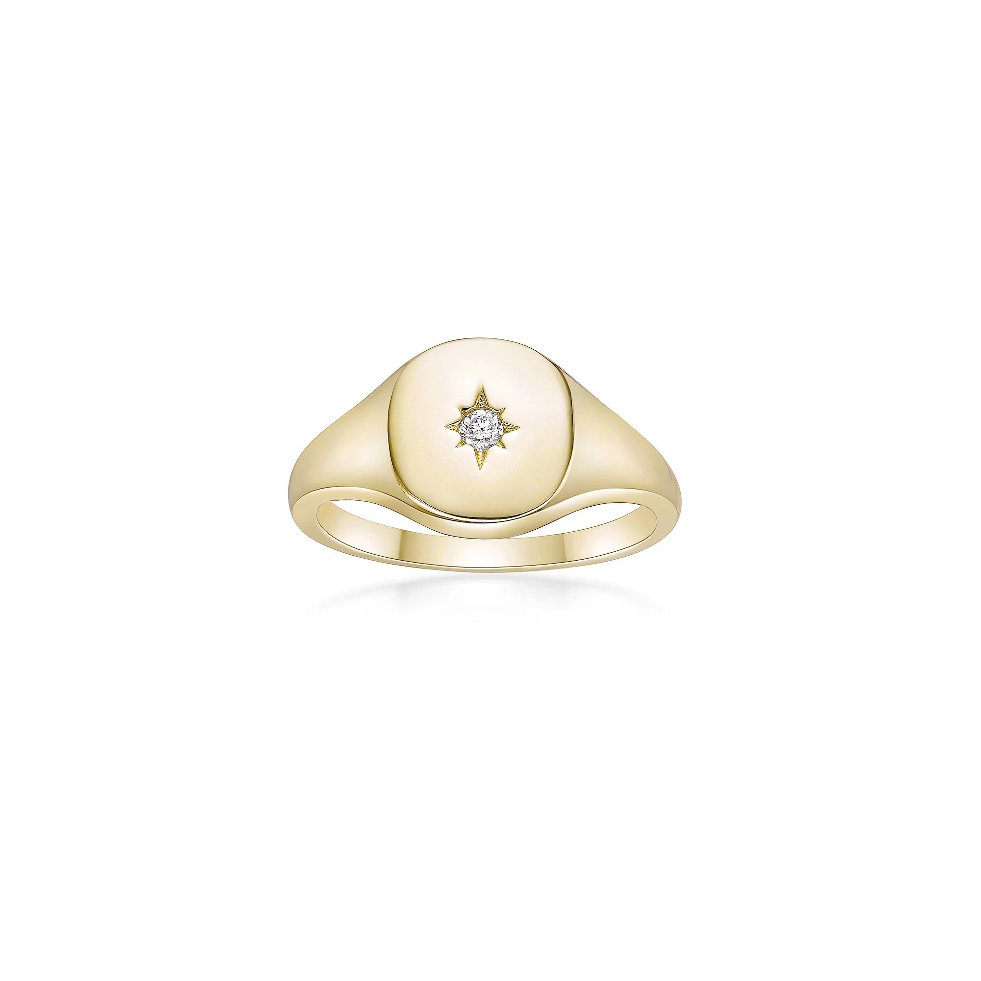 Gemminded 18k Gold Over Silver Lab-Grown Diamond Accent Ring, Women's, Gold Tone Product Image