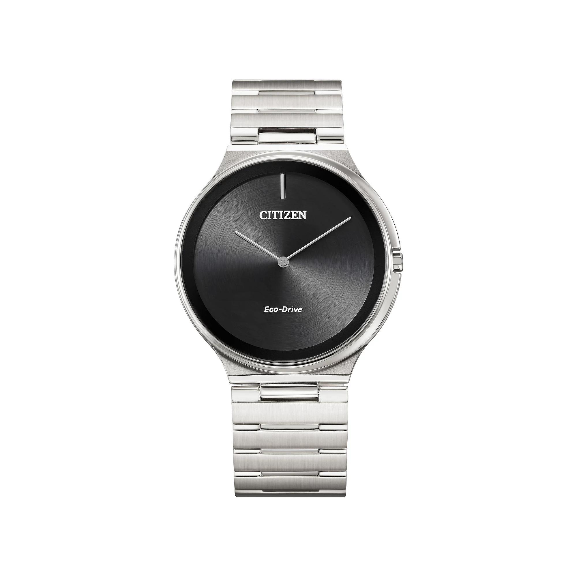 Citizen Eco-Drive Men's Stiletto Silver-Tone Stainless Steel Bracelet Watch - AR3110-52E, Size: Large Product Image