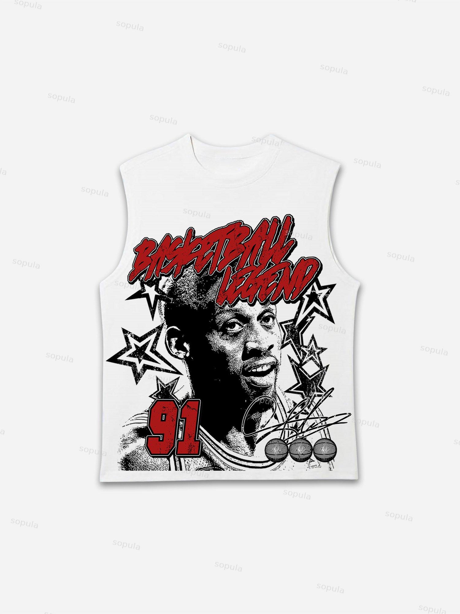 Sopula Vintage Flames Harley Davidson 90s Graphic Tank Top Product Image