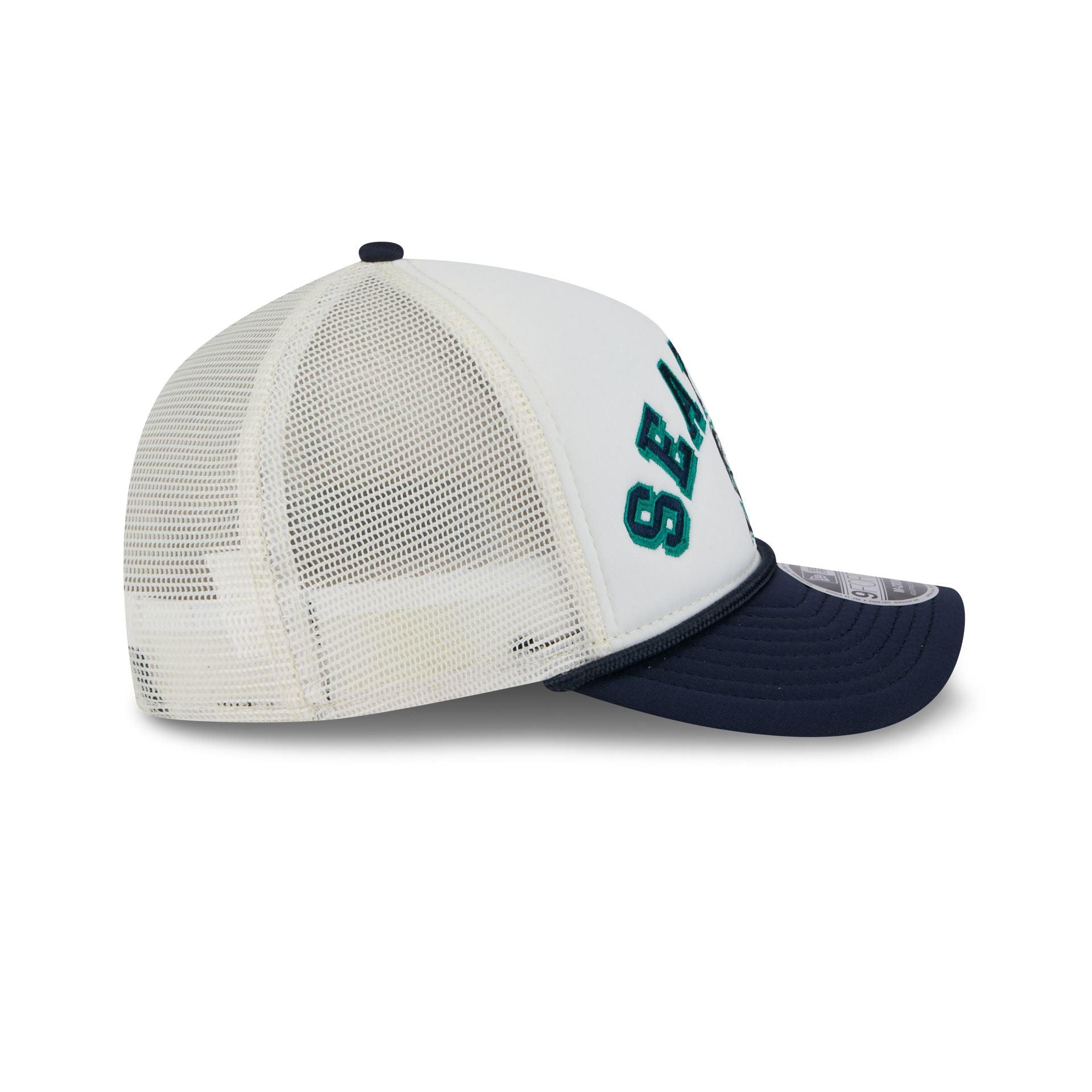 Seattle Mariners Chrome Arch 9FORTY M-Crown A-Frame Trucker Hat Male Product Image