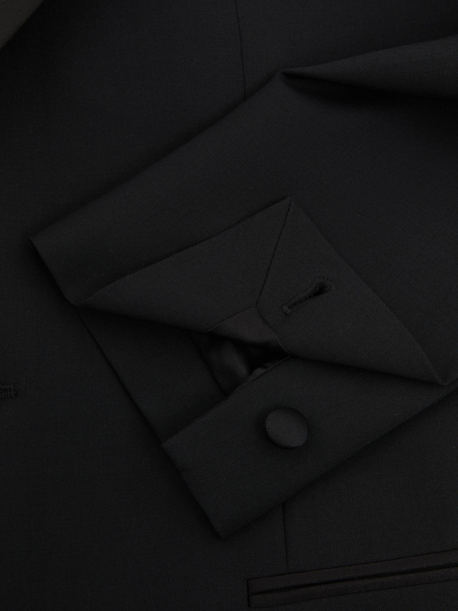 Modern Fit Satin Lapel Tuxedo Jacket in Black Product Image