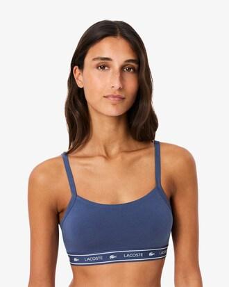 Stretch Cotton Logo Band Bralette Product Image