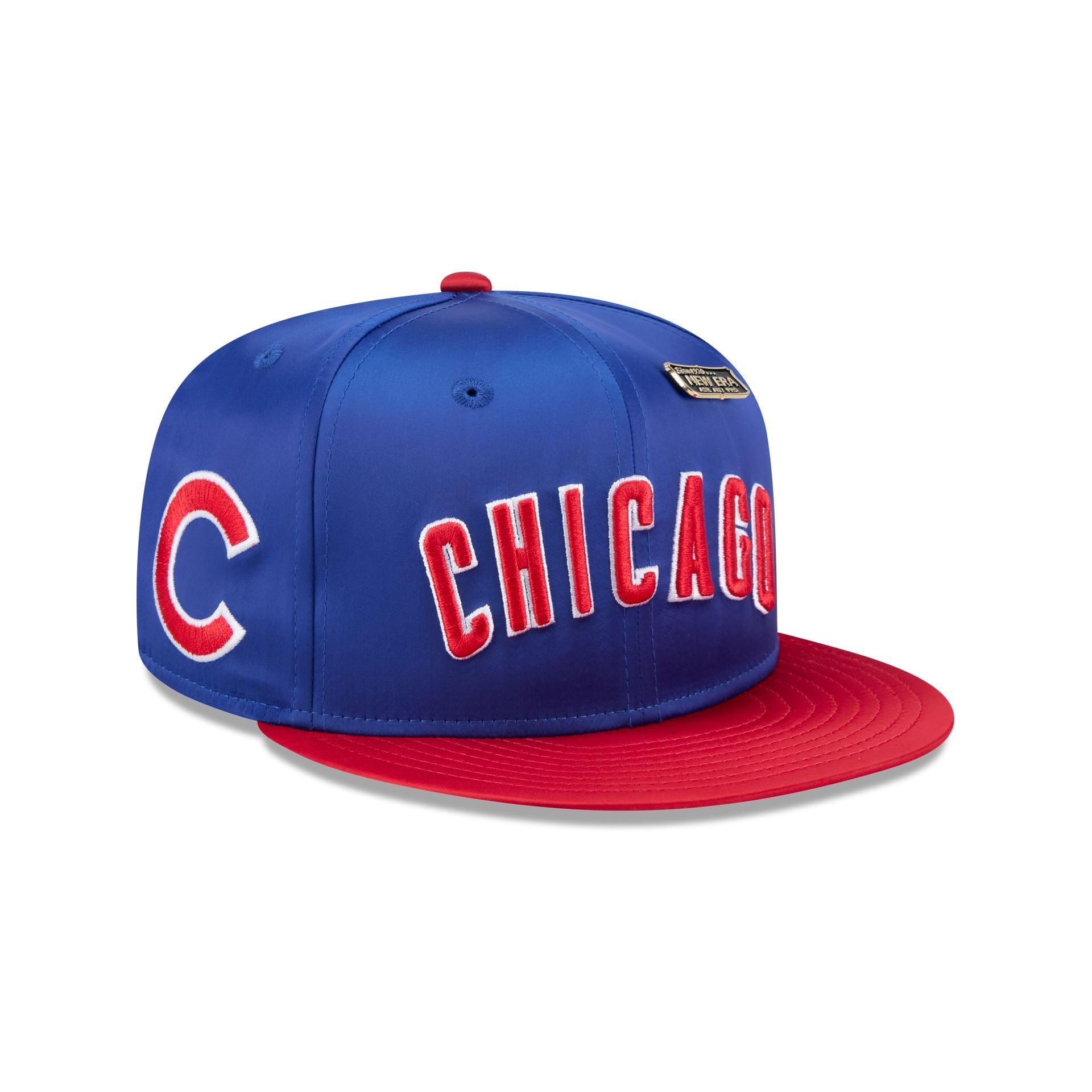 Chicago Cubs Satin Pin 9FIFTY Snapback Hat Male Product Image