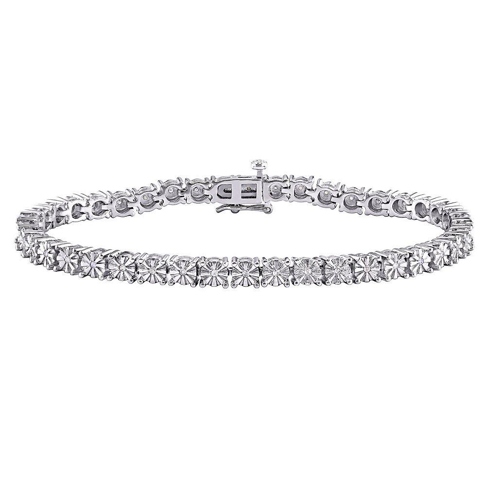 Stella Grace Sterling Silver 1/4 Carat T.W. Diamond Tennis Bracelet, Women's,  Product Image