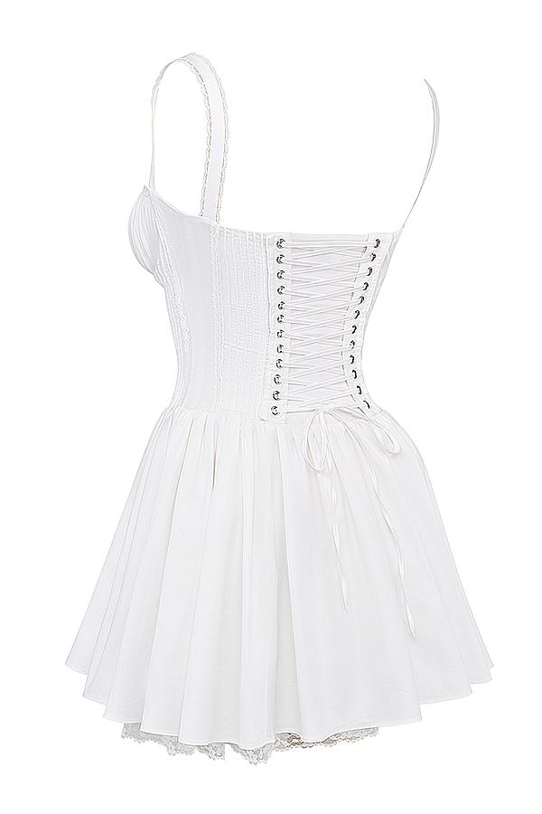 Pietra  white corset mini dress Product Image