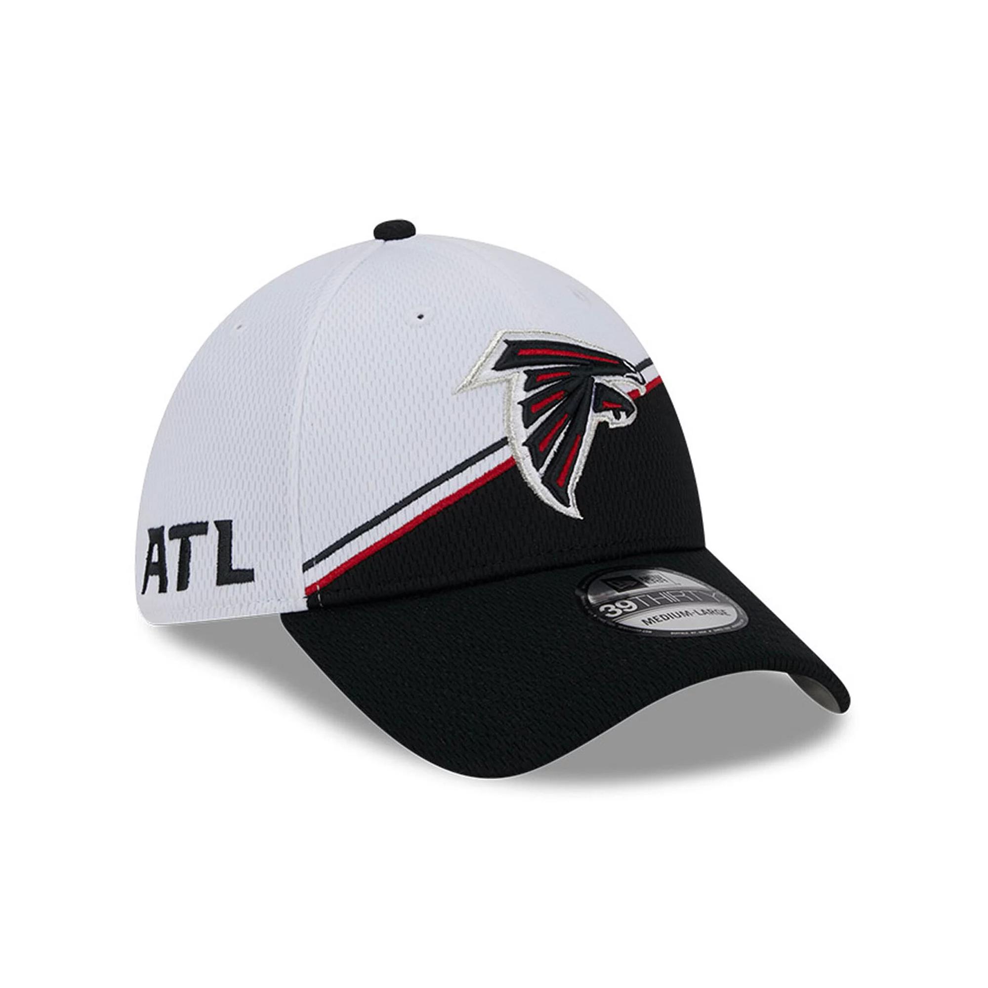 Men's New Era  White/Black Atlanta Falcons 2023 Sideline 39THIRTY Flex Hat, Size: Medium/Large Product Image