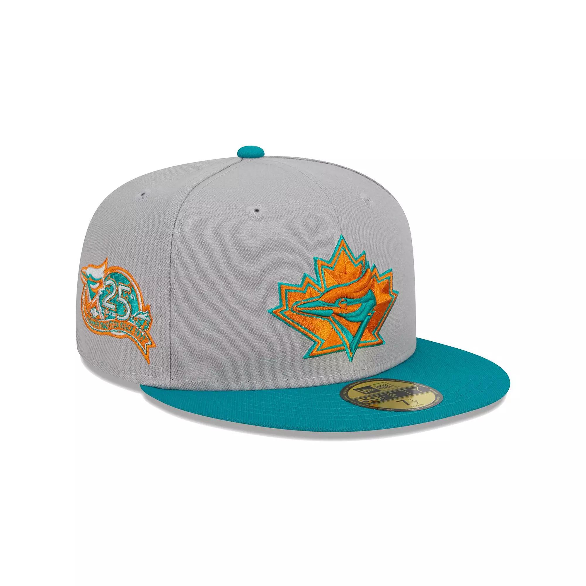 Men's New Era Gray/Teal Toronto Blue Jays  59FIFTY Fitted Hat, Size: 7 5/8, Jay Grey Product Image