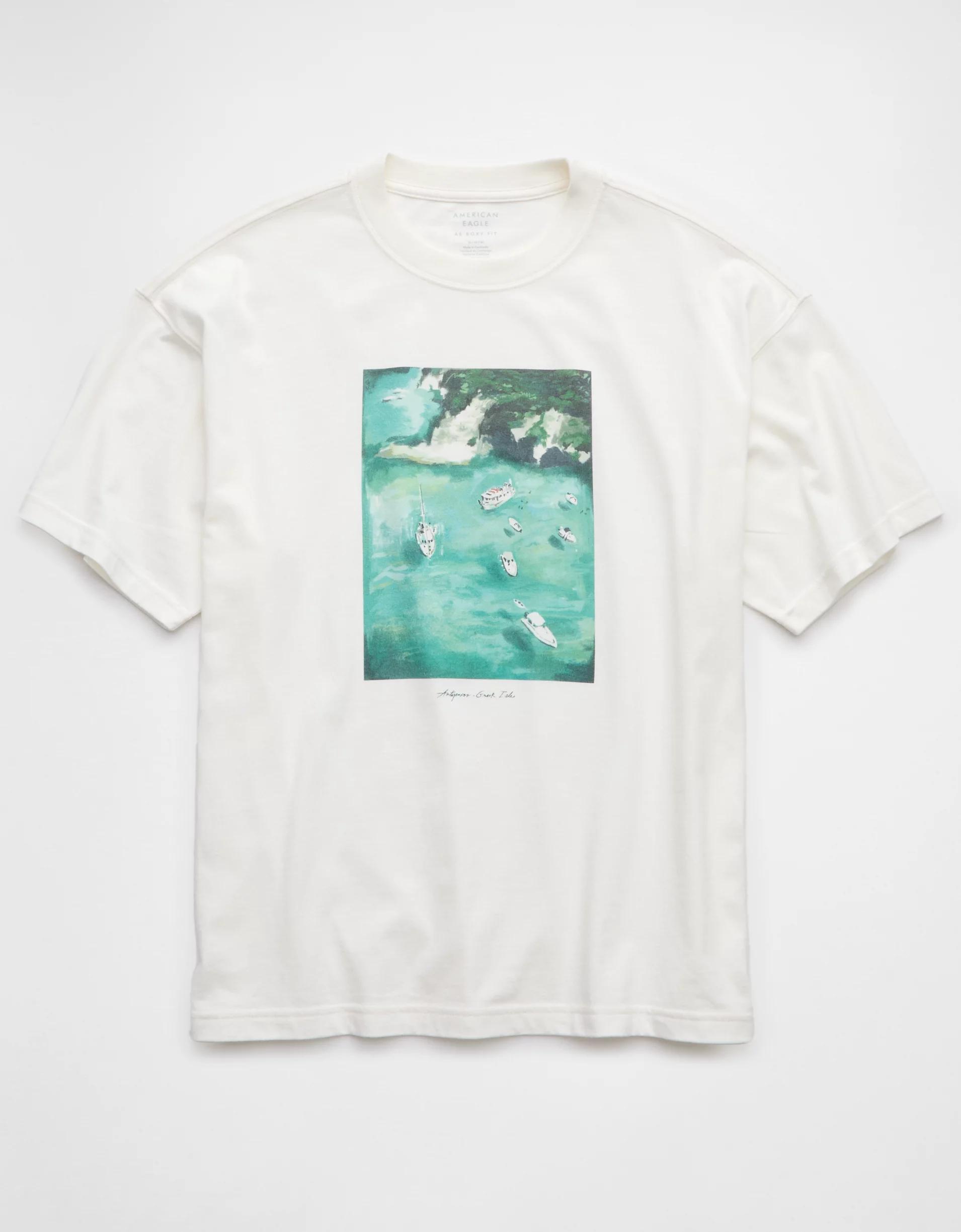 AE Boxy Destination Graphic T-Shirt Product Image